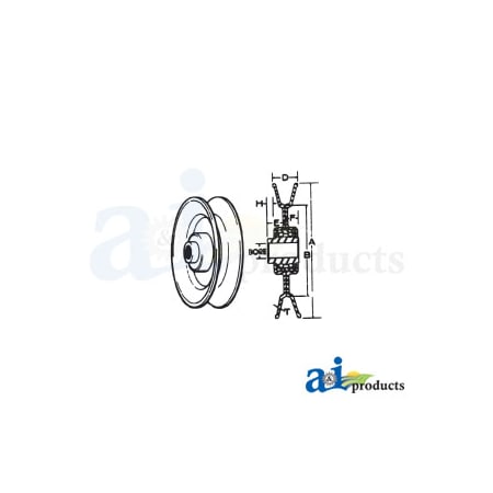 Sunbelt V Belt Idlers 0" x0" x0" A-B1SB10159